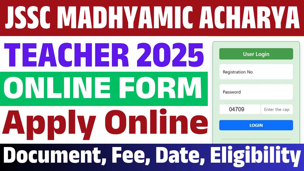 JSSC Madhyamik Acharya Teacher Recruitment 2025