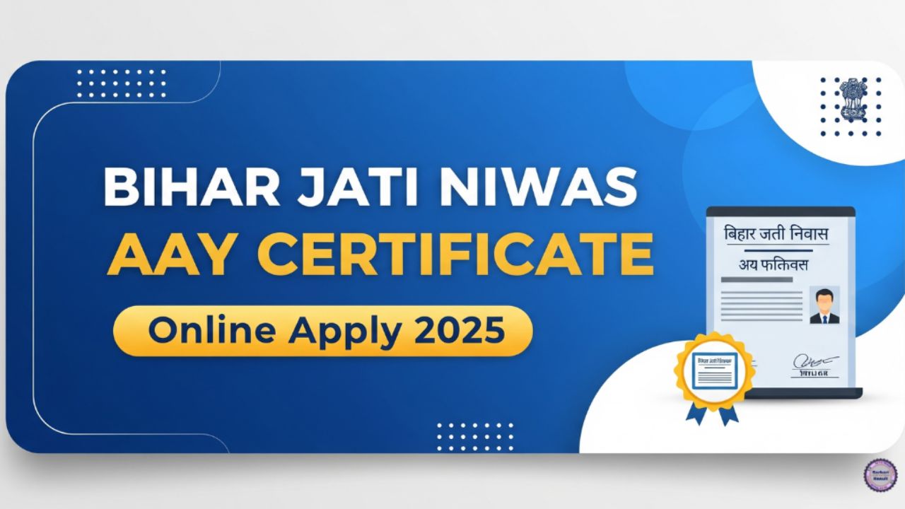 Bihar Jati Niwas Aay Certificate Online Apply 2025