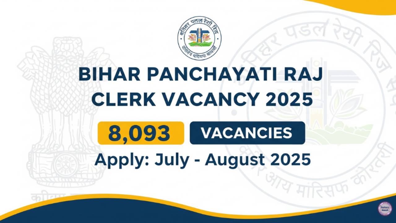 Bihar Panchayati Raj Clerk Vacancy 2025