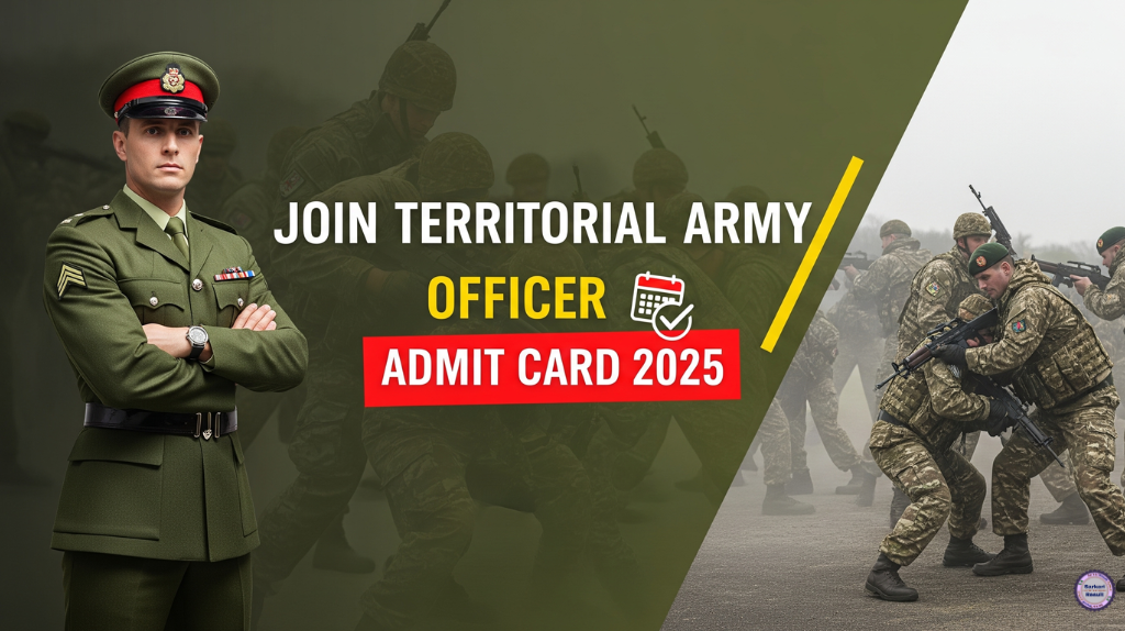 Join Territorial Army Officer Admit Card 2025