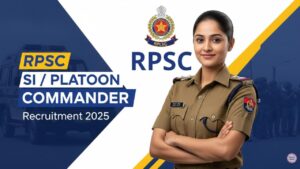 RPSC SI Platoon Commander Recruitment 2025