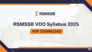 RSMSSB VDO Syllabus
