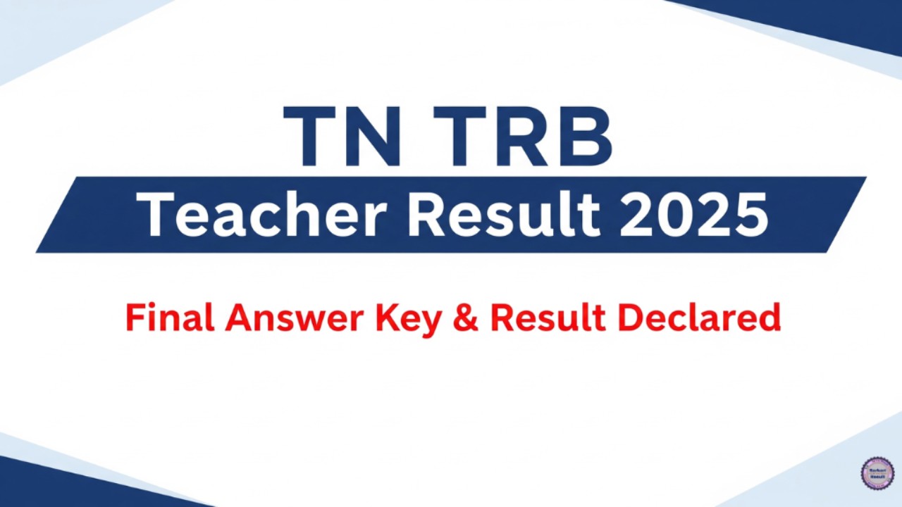 TN TRB Teacher Result 2025