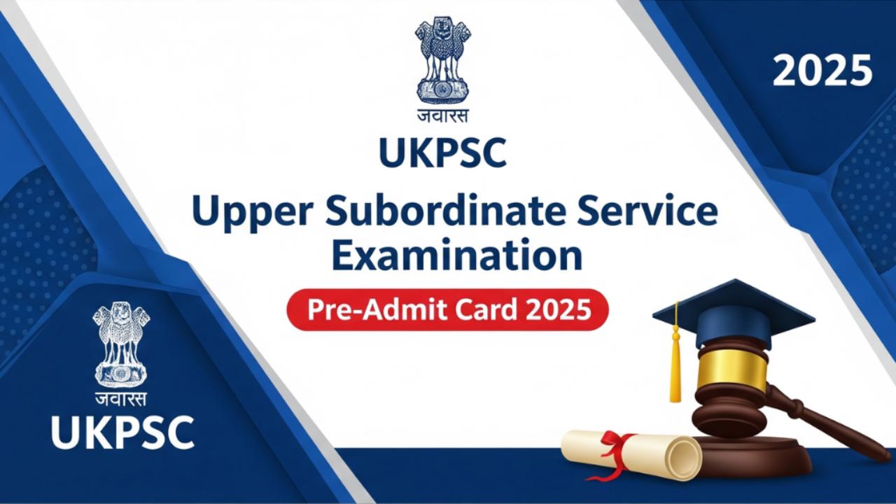 UKPSC Upper Subordinate Service Examination Pre Admit Card 2025