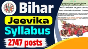 Bihar Jeevika Syllabus 2025