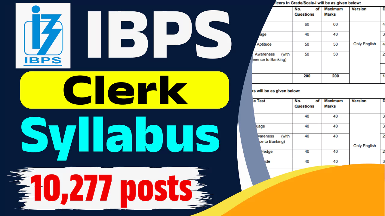 IBPS Clerk Syllabus